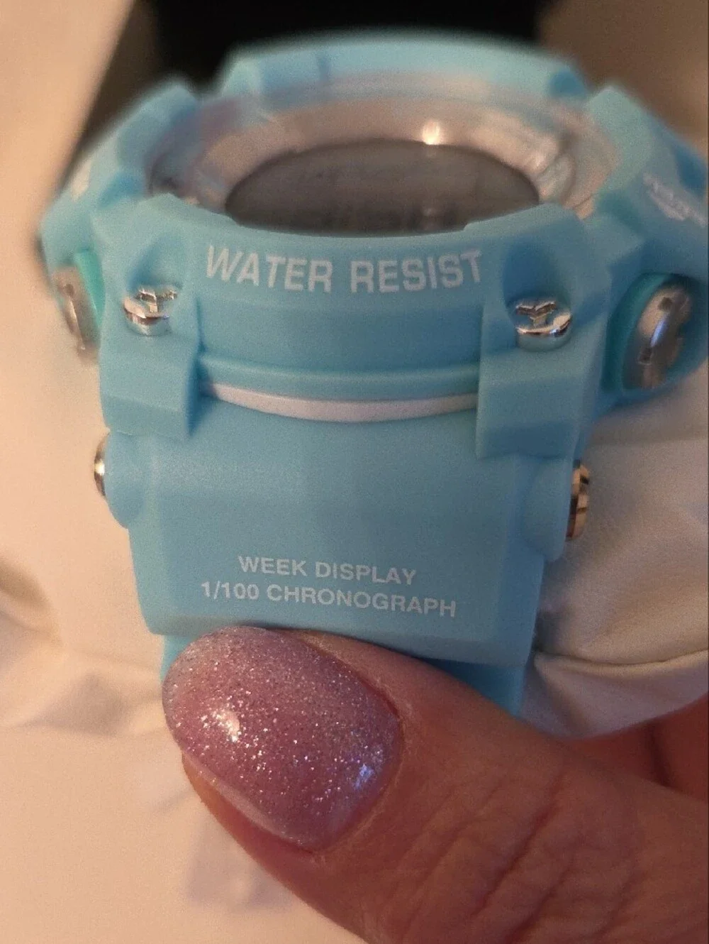 Activa Men's Light Blue Digital Sport Watch with Resin Band